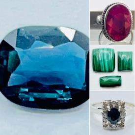 MaxSold Auction: This online auction features Loose Gemstones such as Sapphires, Amethysts, Tourmalines, Emeralds, Quartz, Sunstones, Quartz, Freshwater Pearls, Garnets, and Ruby 925 Silver Ring, Solid Silver Turquoise Earrings and much more!